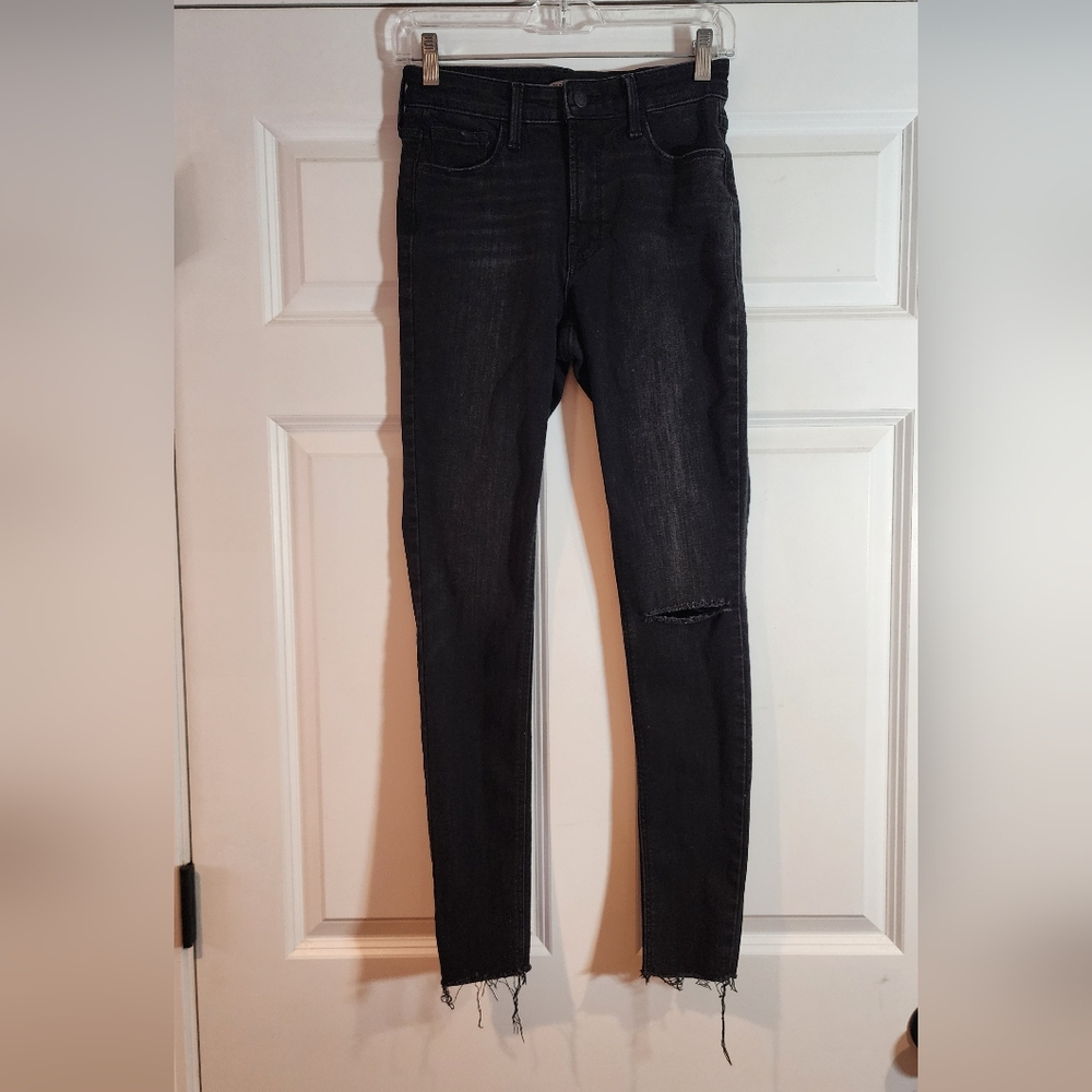 Old Navy Super Skinny High Rise Black Skinny Jeans Size 0